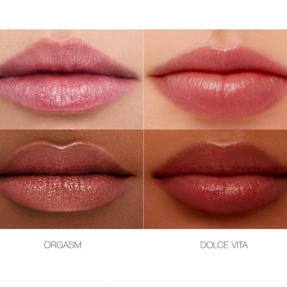 NARS Many Afterglow Lip Balm Duo: Orgasm & Dolce Vita, .03oz x2, NIB - Picture 3 of 4